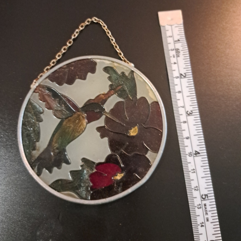 Stained Glass Hummingbird Suncatcher